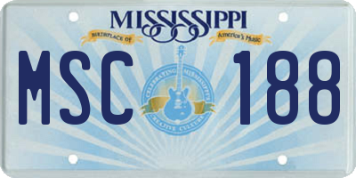 MS license plate MSC188