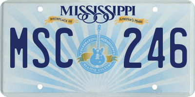 MS license plate MSC246