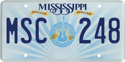 MS license plate MSC248