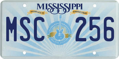 MS license plate MSC256