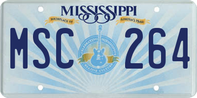 MS license plate MSC264