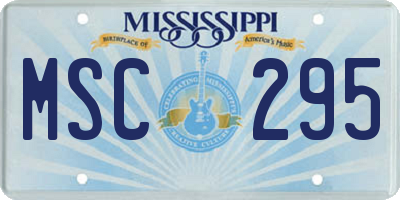 MS license plate MSC295