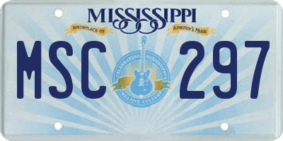 MS license plate MSC297