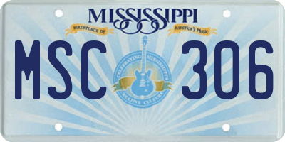 MS license plate MSC306