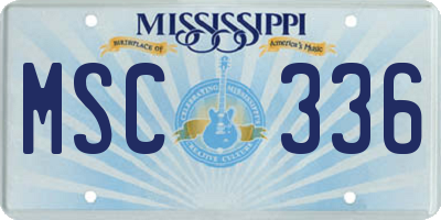 MS license plate MSC336