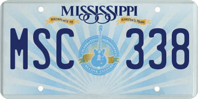 MS license plate MSC338