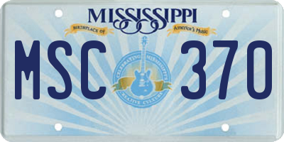 MS license plate MSC370