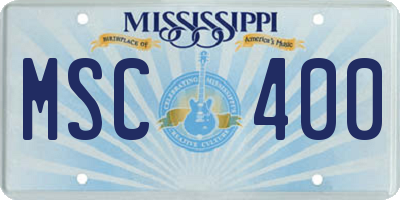 MS license plate MSC400