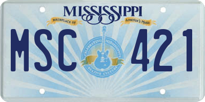 MS license plate MSC421