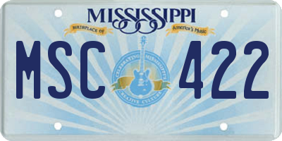 MS license plate MSC422