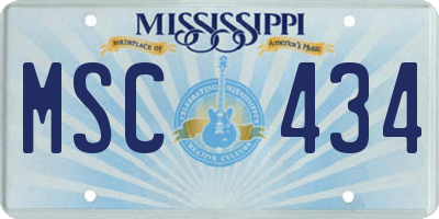 MS license plate MSC434