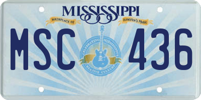 MS license plate MSC436