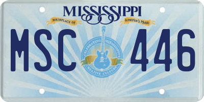 MS license plate MSC446