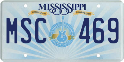 MS license plate MSC469