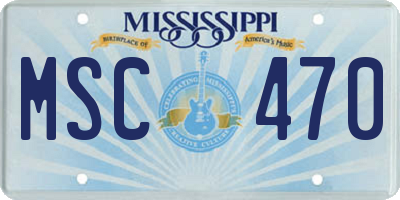 MS license plate MSC470