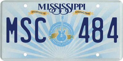 MS license plate MSC484