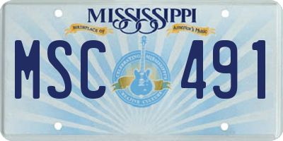 MS license plate MSC491