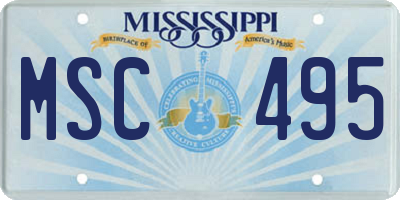 MS license plate MSC495