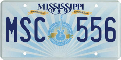 MS license plate MSC556