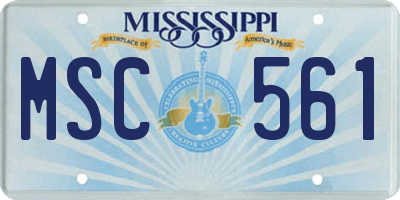 MS license plate MSC561