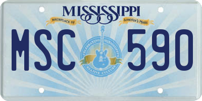 MS license plate MSC590
