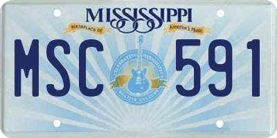 MS license plate MSC591