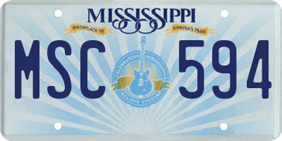 MS license plate MSC594