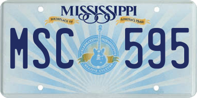 MS license plate MSC595