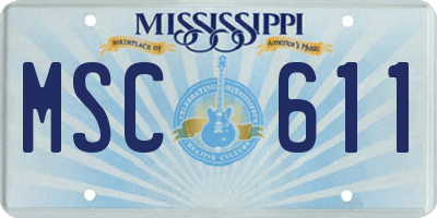 MS license plate MSC611
