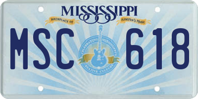 MS license plate MSC618