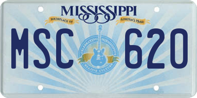 MS license plate MSC620