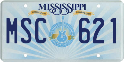 MS license plate MSC621