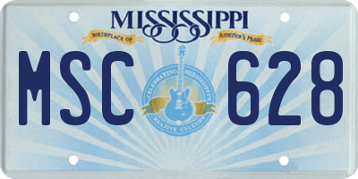 MS license plate MSC628