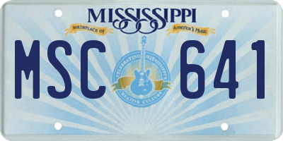 MS license plate MSC641
