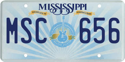 MS license plate MSC656