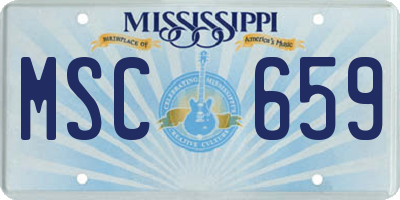 MS license plate MSC659