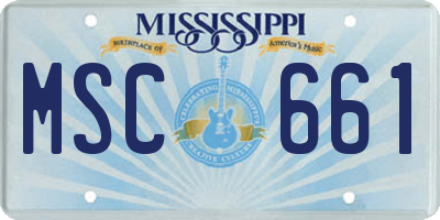 MS license plate MSC661