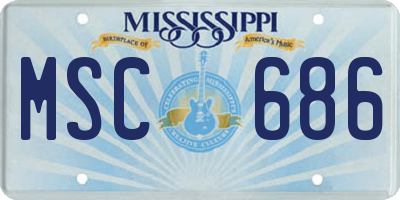 MS license plate MSC686