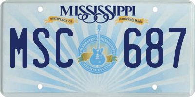 MS license plate MSC687