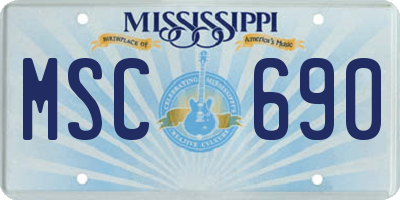 MS license plate MSC690