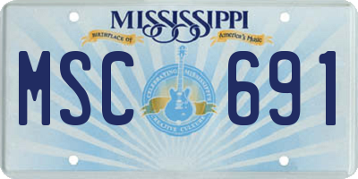 MS license plate MSC691