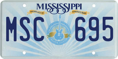 MS license plate MSC695