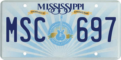 MS license plate MSC697