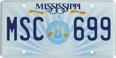 MS license plate MSC699