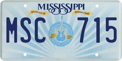 MS license plate MSC715