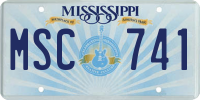 MS license plate MSC741