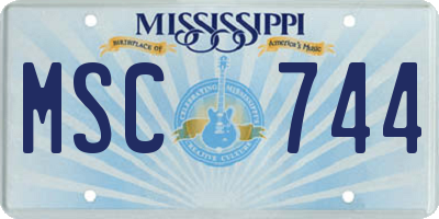 MS license plate MSC744