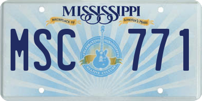 MS license plate MSC771