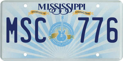 MS license plate MSC776