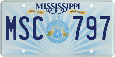 MS license plate MSC797